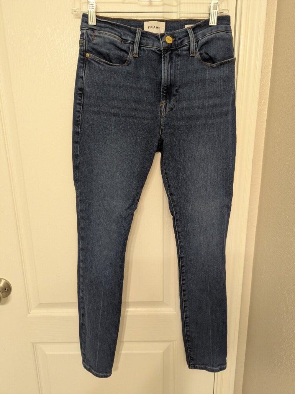 FRAME Le High Skinny Jeans Size 27 Blue High Rise Classic Denim